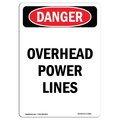 Signmission Safety Sign, OSHA Danger, 24" Height, Portrait Overhead Power Lines, Portrait OS-DS-D-1824-V-1682